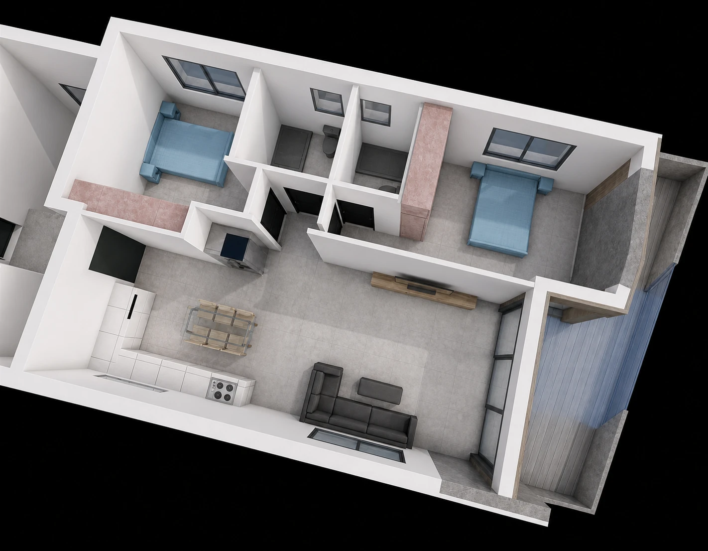 Marina Court Type A apartment plan
